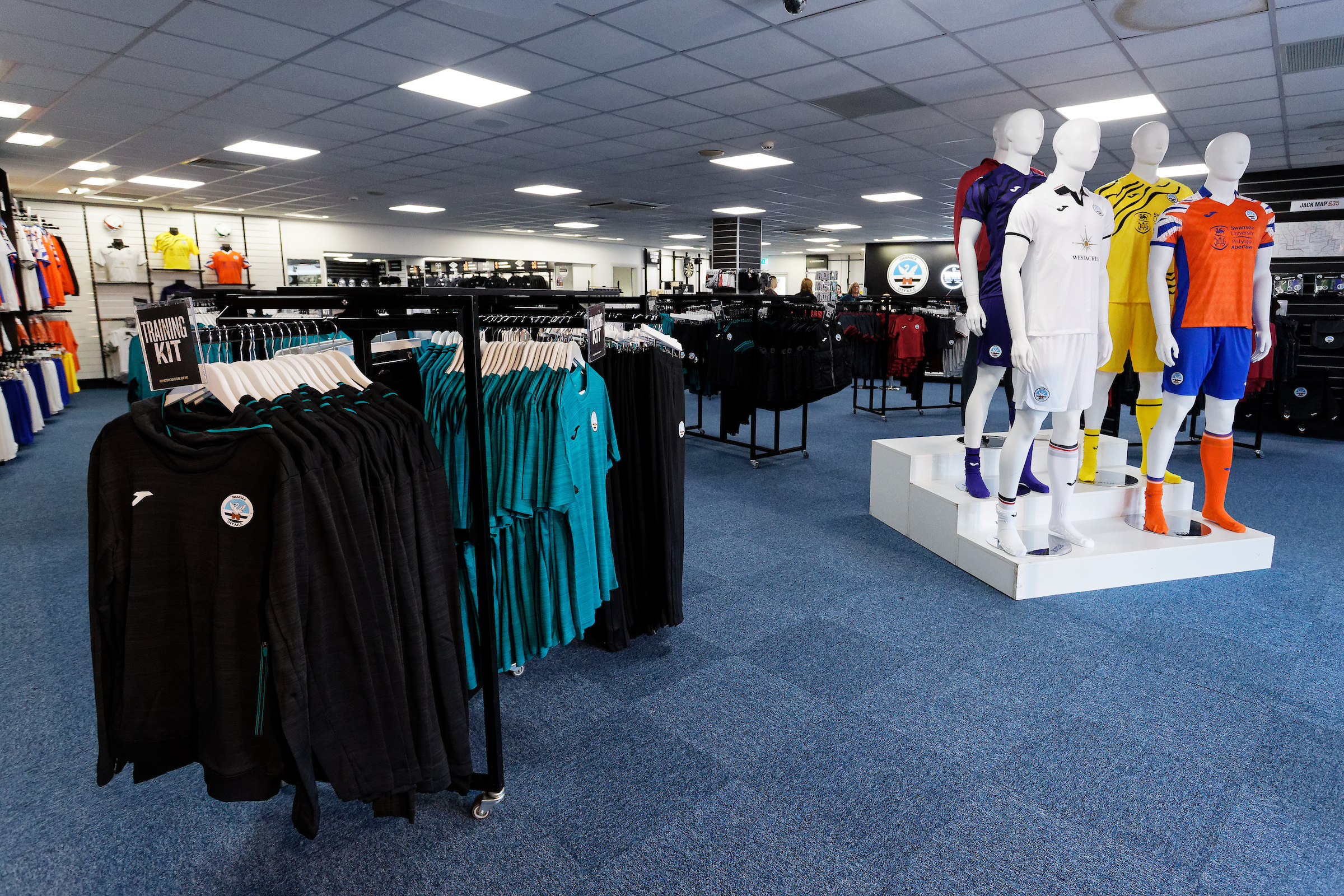 Internal photo of the club shop